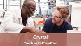  Presentation with apprentice - Amazing slides having engineering - engineer advising a male apprentice backdrop and a coral colored foreground