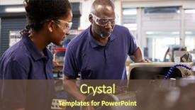  Presentation with apprentice - Amazing slide deck having engineering - engineer showing female teenage apprentice backdrop and a tawny brown colored foreground