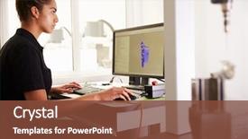  Presentation with cad - Colorful theme enhanced with engineering - female engineer using cad system backdrop and a tawny brown colored foreground