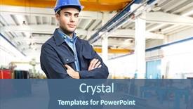  Presentation with engineering - Amazing presentation theme having engineering - portrait of an engineer backdrop and a ocean colored foreground