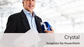  Presentation with engineering - Cool new PPT theme with engineering - portrait of an handsome mature backdrop and a white colored foreground