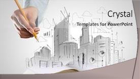  Presentation with engineering - Presentation enhanced with engineering books - opened book and hand drawing background and a white colored foreground