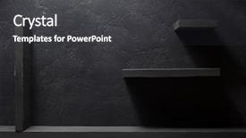  Presentation with engineering - PPT theme with engineering books - wooden shelf on black wall background and a dark gray colored foreground