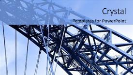  Presentation with steel construction - Cool new slides with engineering bridges - steel element of construction modern backdrop and a light blue colored foreground