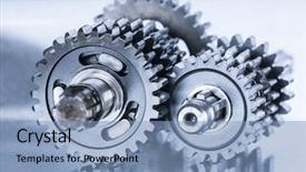  Presentation with design mechanical engineering - Amazing slide set having mechanical design engineering - metal gears backdrop and a light blue colored foreground