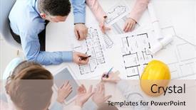  Presentation with mechanical engineers mechanical engineering science - PPT theme enhanced with engineering groups - young engineers working background and a soft green colored foreground