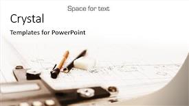  Presentation with engineering - Beautiful PPT layouts featuring engineering drawing board with rulers backdrop and a white colored foreground