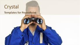  Presentation with craftsman - Cool new presentation theme with engineering economic - craftsman with binoculars backdrop and a lemonade colored foreground