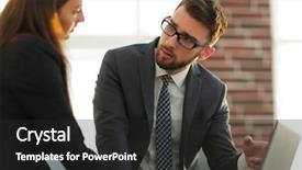  Presentation with coworkers - Slide deck featuring engineering economic - two coworkers discussing fun project background and a dark gray colored foreground