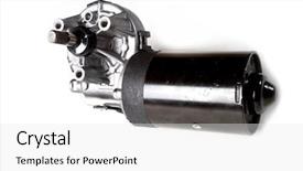  Presentation with parts - PPT layouts enhanced with engineering electrical vehicle - wiper blades parts background and a white colored foreground