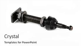  Presentation with wiper motor - Amazing slide deck having engineering electrical vehicle - wiper blades parts backdrop and a white colored foreground