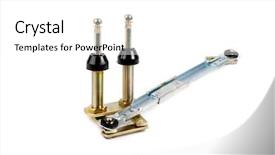  Presentation with parts - PPT theme consisting of engineering electrical vehicle - wiper blades parts background and a white colored foreground