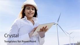  Presentation with computer engineering - Theme enhanced with engineering enviroenmantal - environmental engineer with a tablet background and a light blue colored foreground