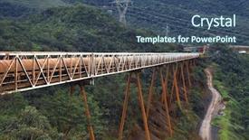  Presentation with ore - Slide set having iron ore pipeline background and a ocean colored foreground