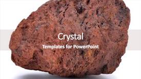  Presentation with ore - PPT layouts having natural sample of iron ore background and a tawny brown colored foreground
