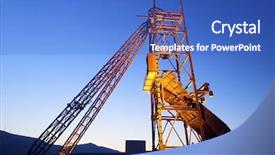  Presentation with mining - Cool new slides with old metal structure employed backdrop and a cobalt blue colored foreground