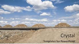  Presentation with road construction - Audience pleasing presentation consisting of pile of rock for road backdrop and a coral colored foreground