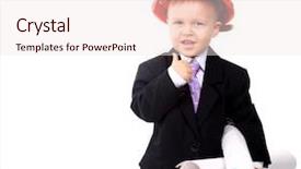  Presentation with architect - PPT theme featuring engineering kids - adorable future architect background and a sky blue colored foreground