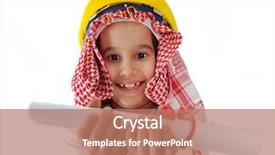  Presentation with dog baby cute child - Colorful slides enhanced with engineering kids - little cute arabic child engineer backdrop and a coral colored foreground