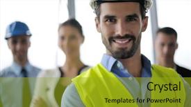  Presentation with building plans - PPT layouts with abstract bokeh background of light background and a white colored foreground