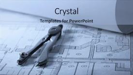  Presentation with leather craft work table - Audience pleasing presentation theme consisting of engineering mathematics - engineers work table with drawings backdrop and a light blue colored foreground