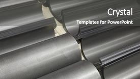  Presentation with old metal sheet roof texture - Amazing presentation having engineering mould - closeup of molded metal sheets backdrop and a  colored foreground