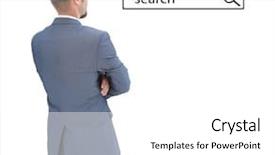  Presentation with search - Beautiful PPT theme featuring engineering optimization - architect in helmet looking backdrop and a white colored foreground