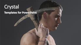  Presentation with safety construction worker in construction - Colorful presentation enhanced with engineering optimization - construction worker portrait holding backdrop and a  colored foreground