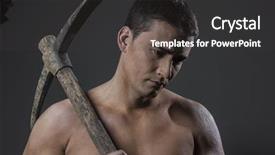  Presentation with industrial engineering silhouette construction - Amazing presentation theme having engineering optimization - engineer construction worker portrait holding backdrop and a dark gray colored foreground