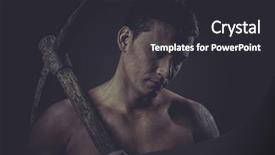  Presentation with foundation engineering construction - PPT theme having engineering optimization - engineer construction worker portrait holding background and a dark gray colored foreground