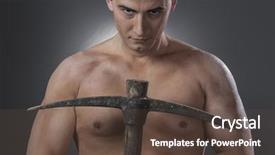  Presentation with construction - Presentation with engineering optimization - vitality construction worker portrait holding background and a tawny brown colored foreground