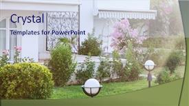  Presentation with modern building - Cool new presentation theme with engineering patrimoine - view of modern building backdrop and a  colored foreground