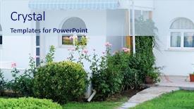  Presentation with modern building - PPT layouts consisting of engineering patrimoine - view of modern building background and a  colored foreground