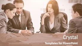  Presentation with work - Slides featuring engineering personnel - four serious engineers looking background and a coral colored foreground