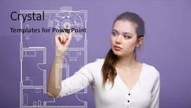  Presentation with realidad virtual - Slides consisting of engineering project - female architect working background and a light blue colored foreground