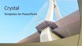  Presentation with raffle lucky draw - Presentation with engineering roads construction - look upward draw bridge background and a arctic colored foreground