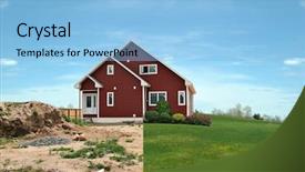  Presentation with one swot - Slide deck with engineering seating - after landscaping in one background and a light blue colored foreground