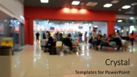  Presentation with engineering - Cool new presentation theme with engineering seating - blurred view of modern airport backdrop and a coral colored foreground