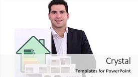  Presentation with rating - Audience pleasing slide set consisting of engineering seating - portrait of young architect posing backdrop and a  colored foreground