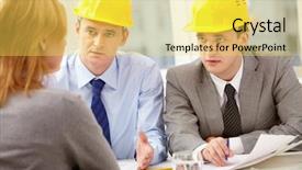  Presentation with architects - Colorful slide deck enhanced with engineering seating - two architects talking to their backdrop and a  colored foreground