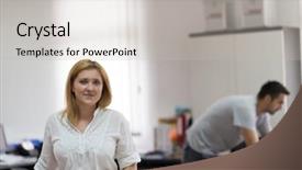  Presentation with manufacture - Colorful PPT layouts enhanced with engineering seating - young designers in the creative backdrop and a  colored foreground