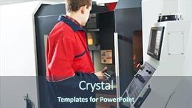  Presentation with service technician - PPT theme with engineering services - mechanical technician service engineer worker background and a  colored foreground