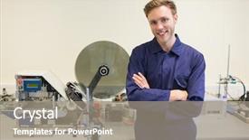  Presentation with buildings engineering construction engineers - Slide deck consisting of engineering student smiling at camera background and a gray colored foreground