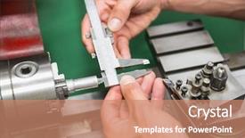  Presentation with mechanical engineering - Amazing PPT layouts having engineering student using heavy machinery backdrop and a coral colored foreground