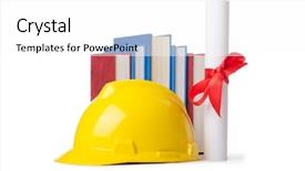  Presentation with paint construction industry - Slides with engineering training - construction industry education concept background and a  colored foreground