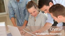  Presentation with public works students - Presentation theme with engineering training - educator with students in architecture background and a  colored foreground