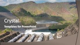  Presentation with water dam - Colorful PPT theme enhanced with engineering water generator - srinagarindra dam on khwae yai backdrop and a gray colored foreground