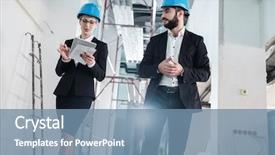  Presentation with mechanical engineers mechanical engineering science - PPT layouts with engineers in hardhats have conversation background and a seafoam green colored foreground