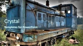  Presentation with blue origin - Slides consisting of rail car - blue loco hdri background and a  colored foreground