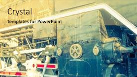  Presentation with train - Cool new presentation with  backdrop and a  colored foreground